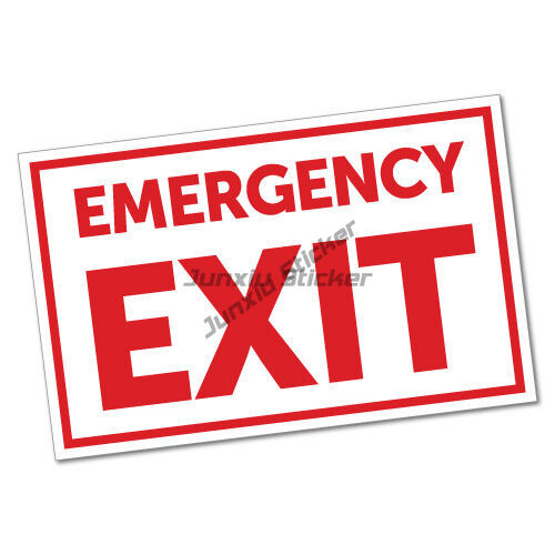 Emergency Exit Sign - Saída De Emergência Vinil Adesivo, Sinal