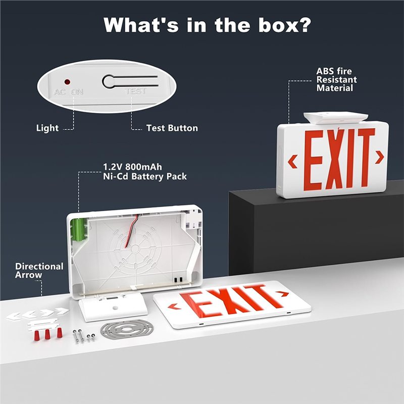 Luz de Emergência Comercial B6 - Emergency Exit Sign avaliação e preço