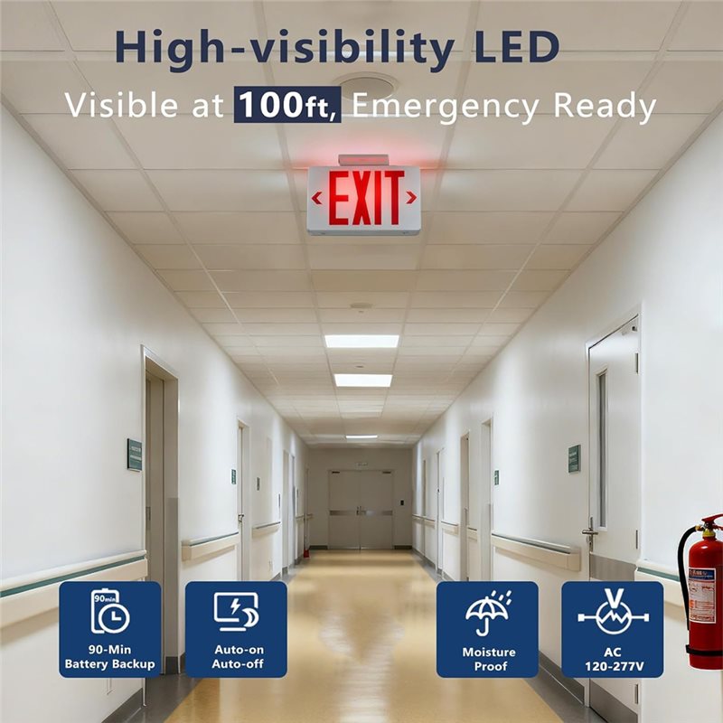 Luz de Emergência Comercial B6 - Emergency Exit Sign avaliação e preço