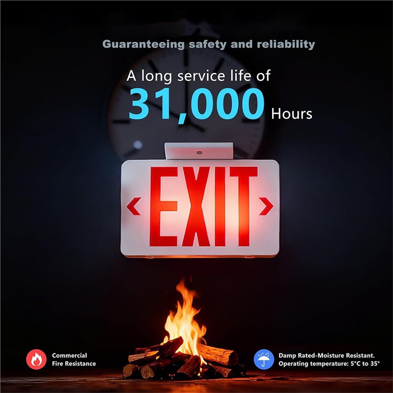 Luz de Saída LED A46U com Cert - Emergency Exit Sign avaliação e preço